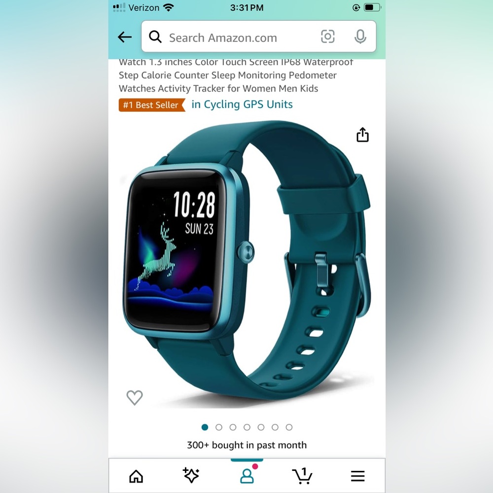Fitpolo Fitness Tracker with Heart Rate Monitor, Smart Watch 1.3 inches Color
